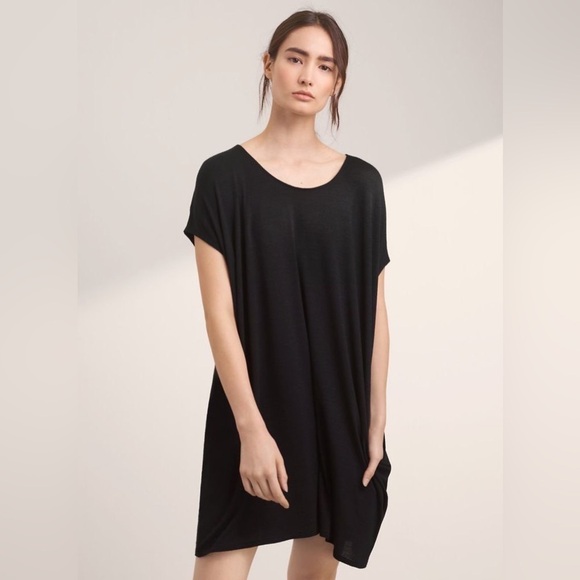 Aritzia Wilfred Free Black Lorelei T-Shirt Mini Dress Size XS - Picture 1 of 17